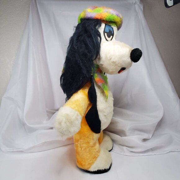 VTG 1970's Droopy Dog Plush Multicolor Hat and Scarf Carnival Toy 17" Tall RARE - Picture 13 of 16